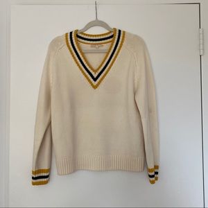 MAJE SWEATER WITH CONTRASTED BANDS